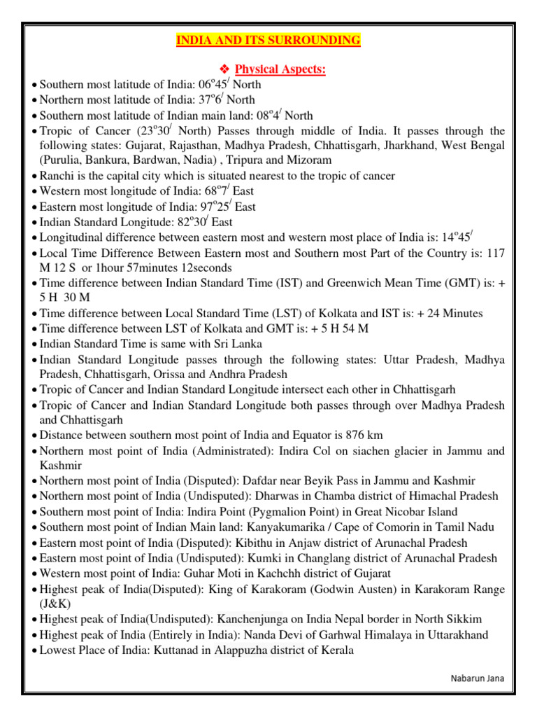 India Geography & Political Overview | PDF | South Asia