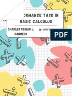Performance Task in Basic Calculus