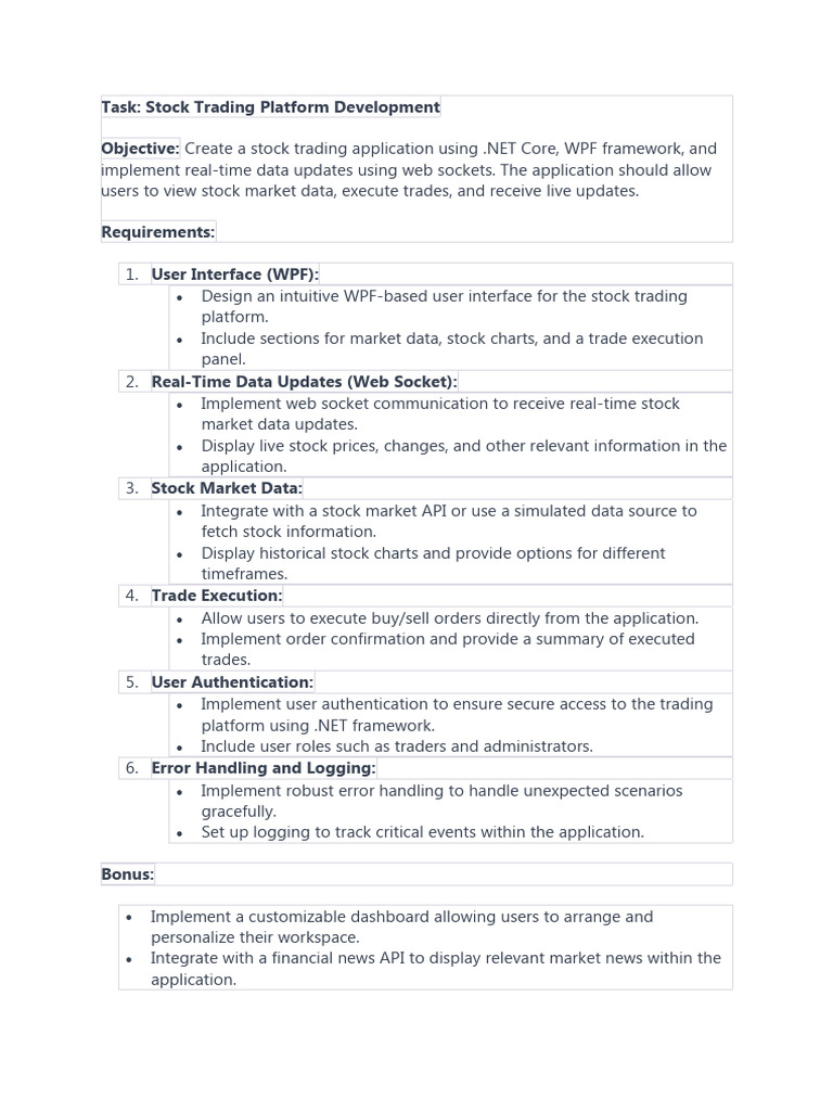 Stock Trading App Development Guide | PDF
