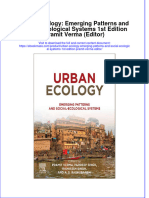 Textbook Ebook Urban Ecology Emerging Patterns and Social Ecological Systems 1St Edition Pramit Verma Editor All Chapter PDF