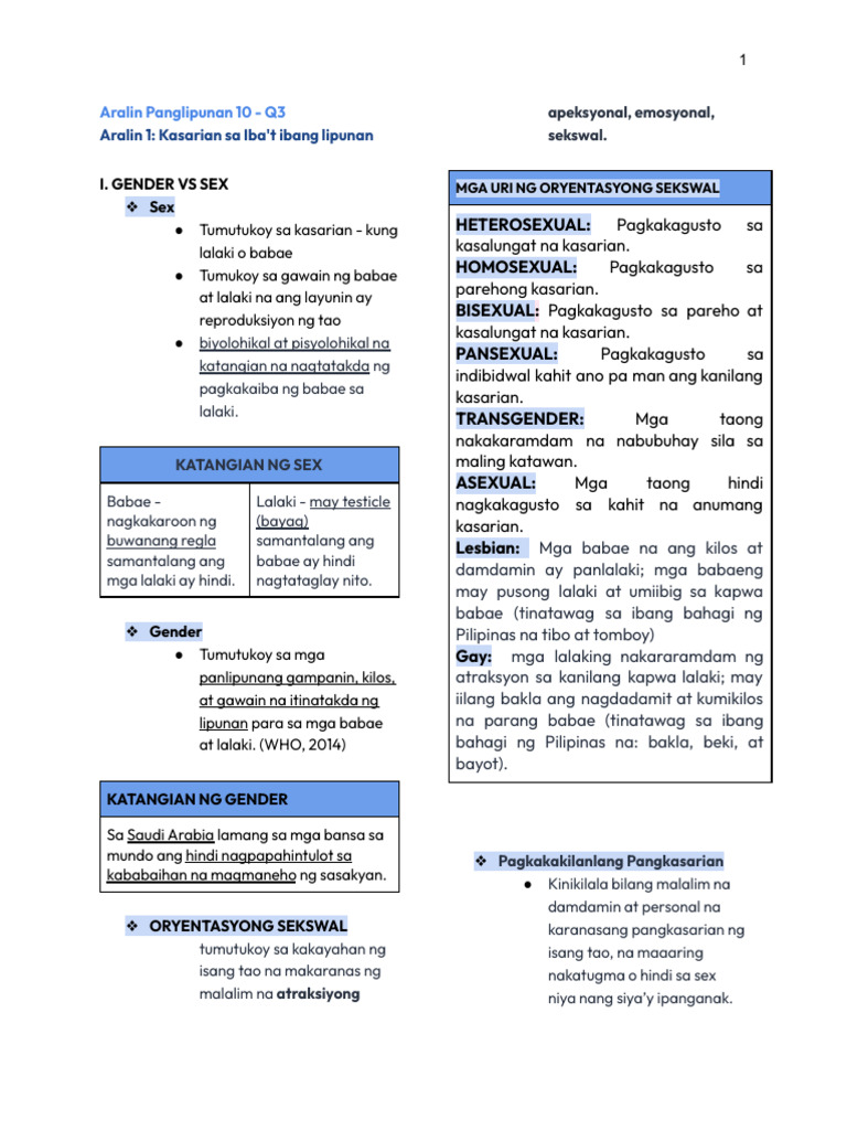 AP10 Q3 Quiz1 Reviewer | PDF