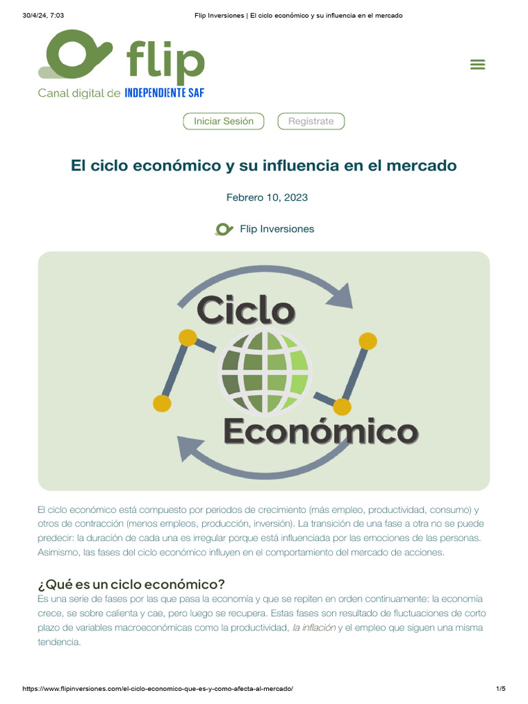 Flip Inversiones - El Ciclo Económico y Su Influencia en El Mercado ...