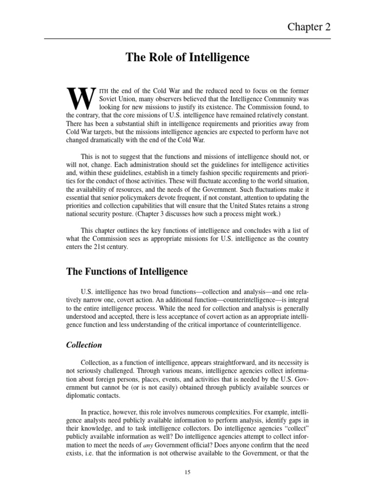 U.S. Intelligence Functions Explained | PDF | Counterintelligence ...