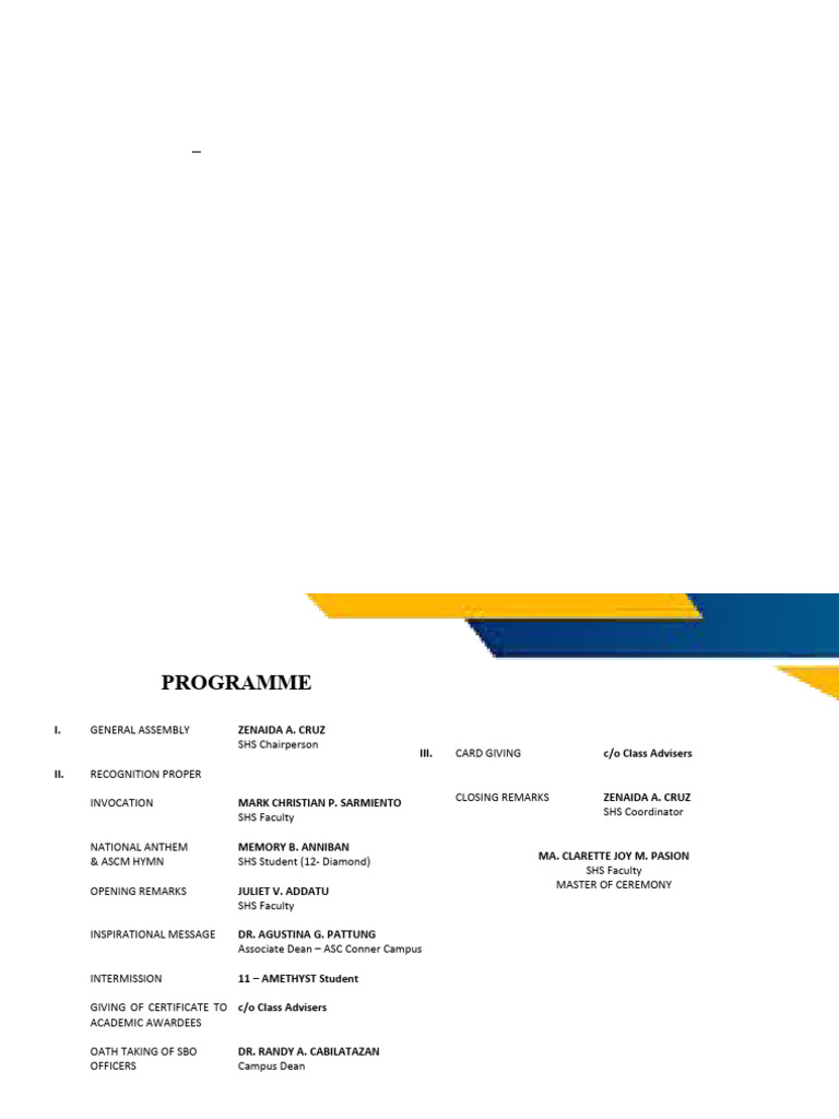 Layout Programme | PDF