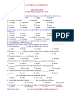 Practice Test Unit 7