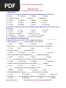 Practice Test Unit 7