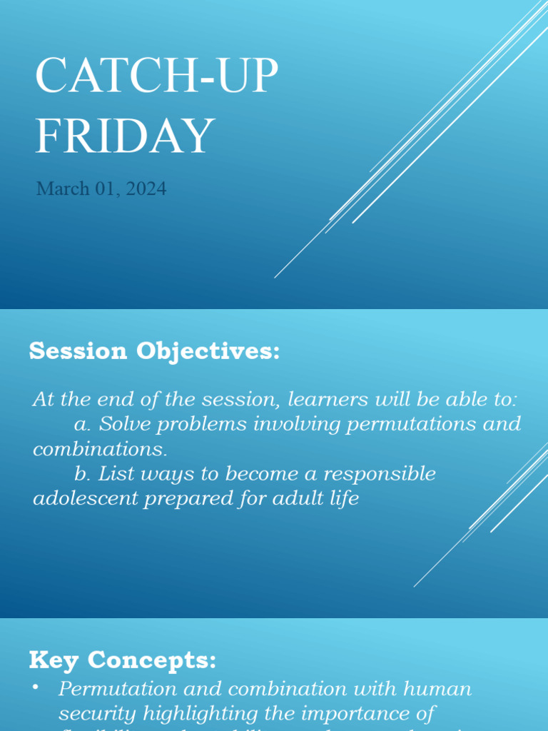 Catch Up Friday 03 01 Download Free PDF Permutation Mathematics