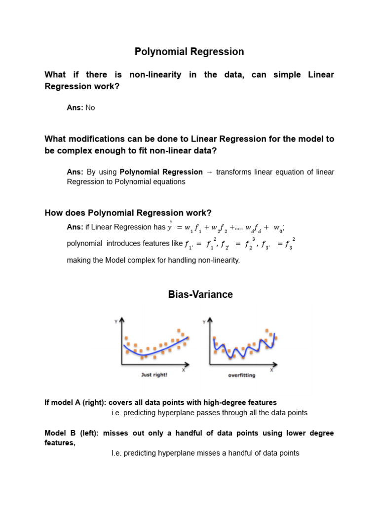 Polynomial Regression-Bias Variance | PDF | Numerical Analysis | Data ...
