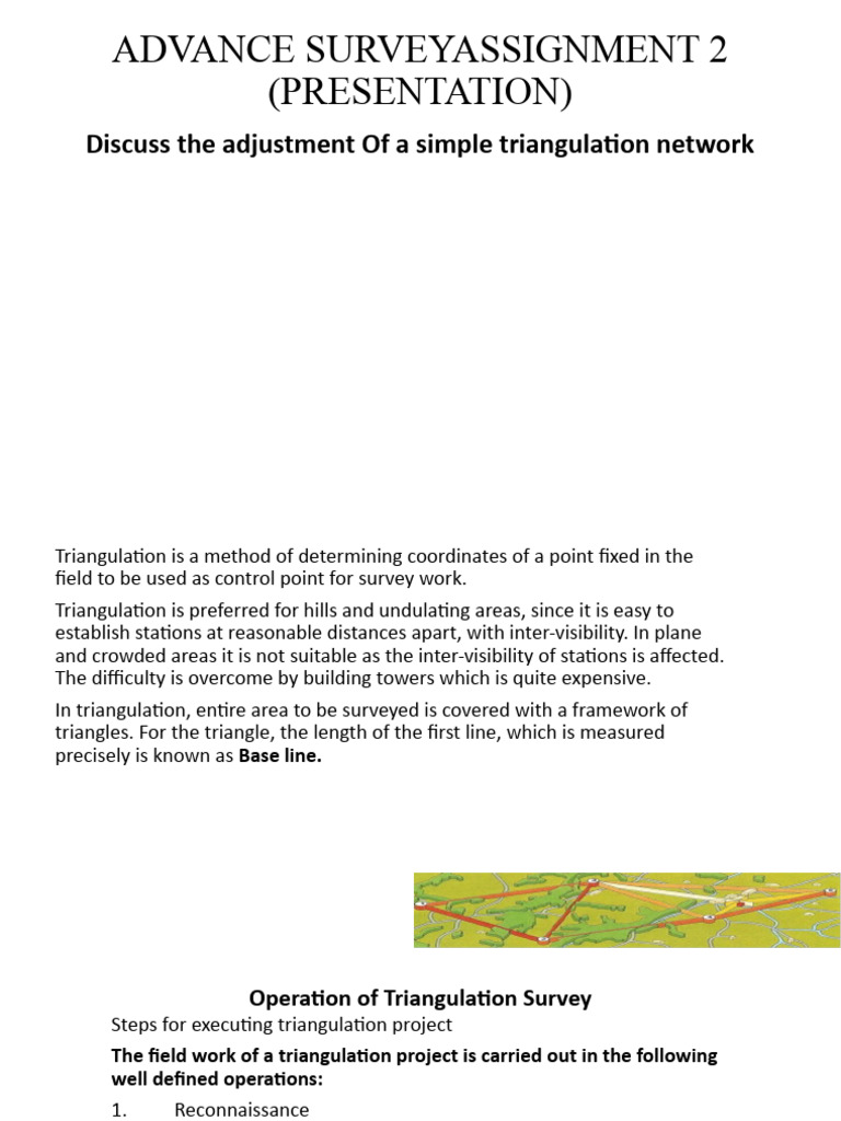 Adjusting Simple Triangulation Networks | PDF | Surveying | Probability ...