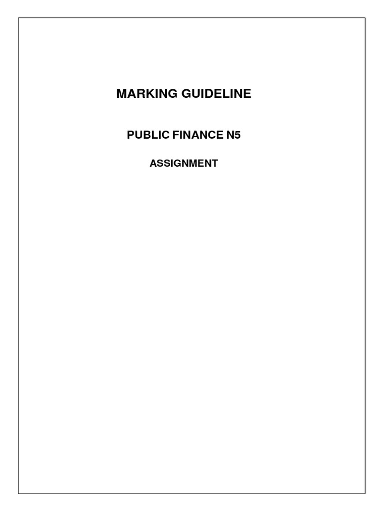 Public Finance N5 Assignment Guide | PDF | Taxes | Public Finance