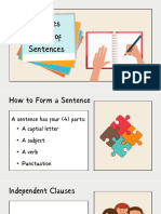 Types of Sentences English Presentation in Cream and Black Illustrative Style