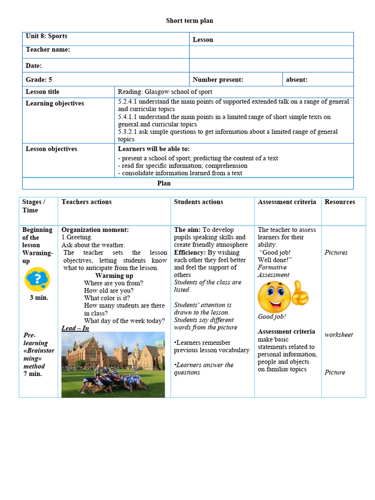 5grade - Excel - 4term New | PDF | Reading Comprehension | Curriculum