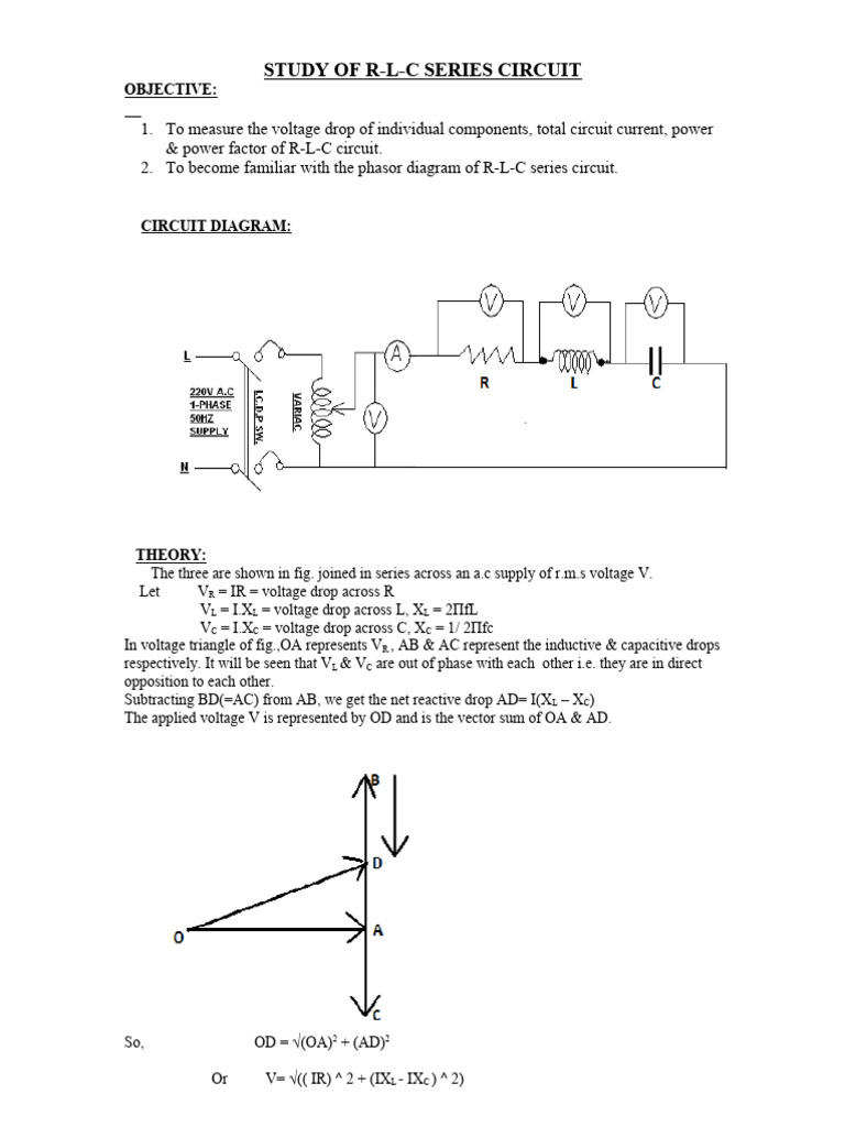 RLC Circuit Analysis Guide | PDF | Electrical Impedance | Electrical ...
