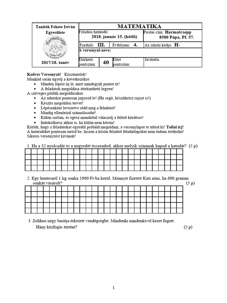Matematika 4 3 | PDF