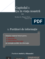 Capitolul 1 Informaţia În Viaţa Noastră