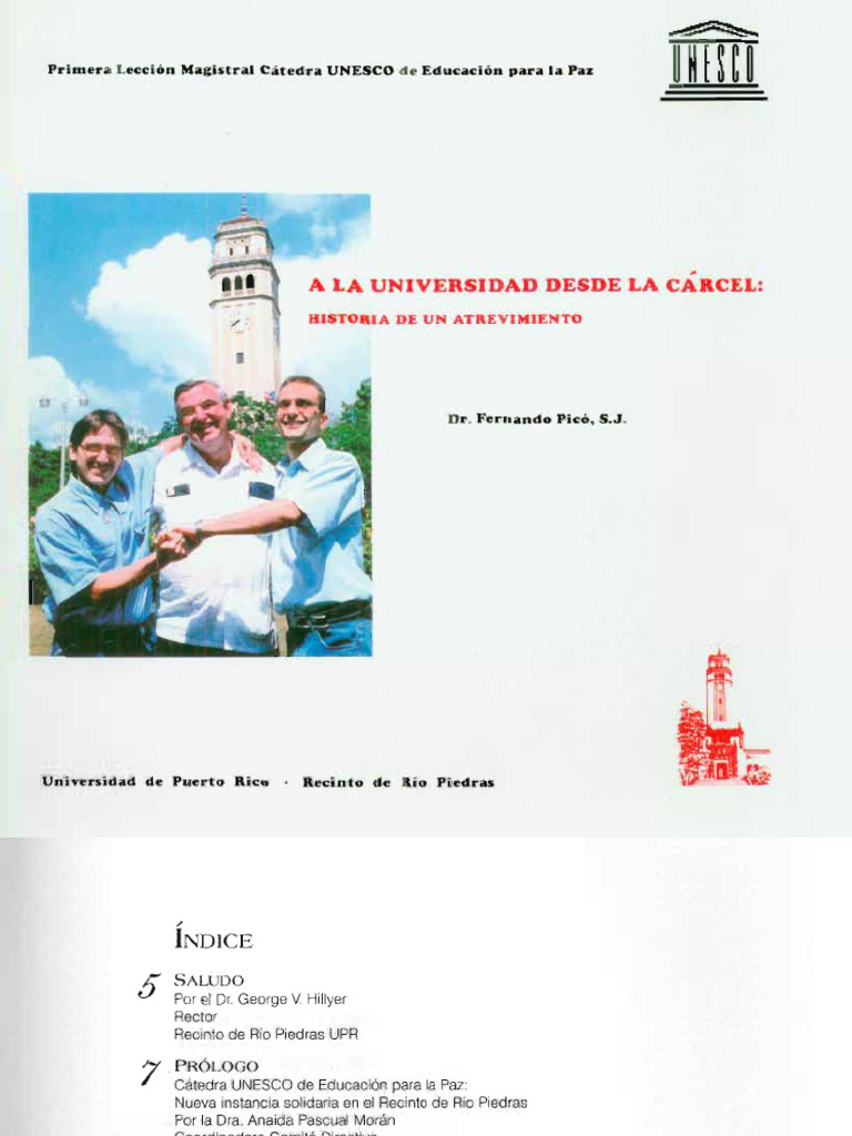 A La Universidad Desde La Cárcel, Fernando Picó | PDF