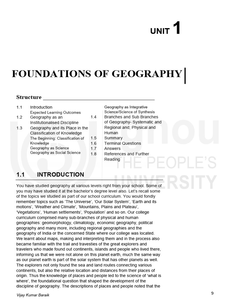 Foundations of Geography Overview | PDF | Geography | Science