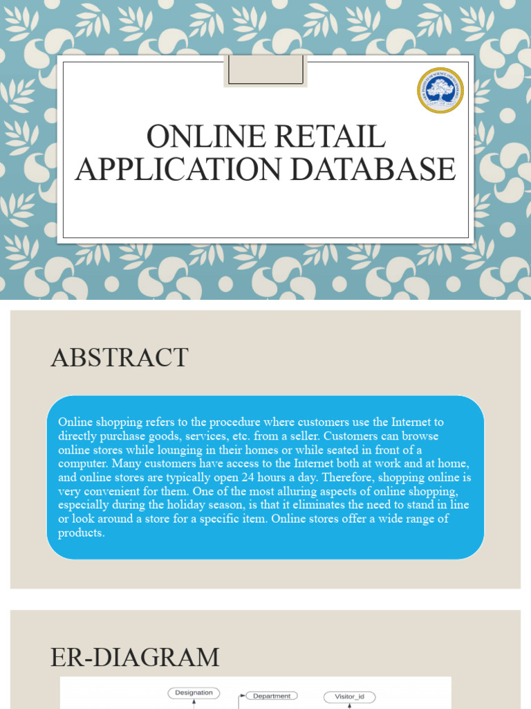 Online Retail Application Overview | PDF