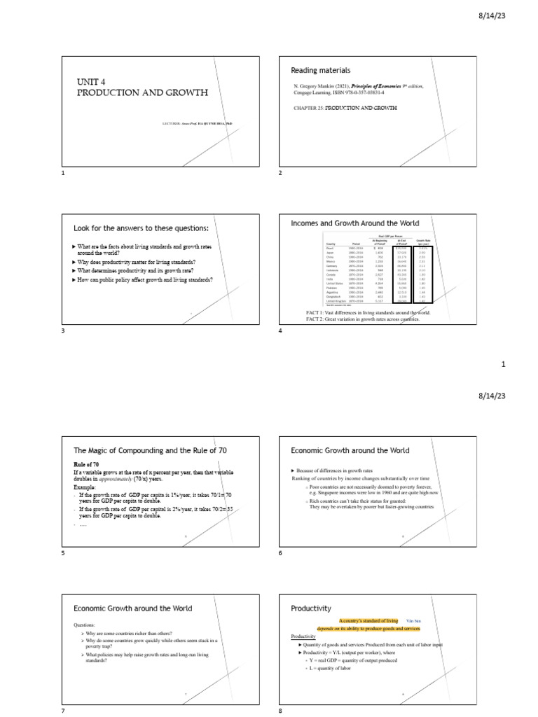 Production and Growth Insights | PDF | Economic Growth | Production ...