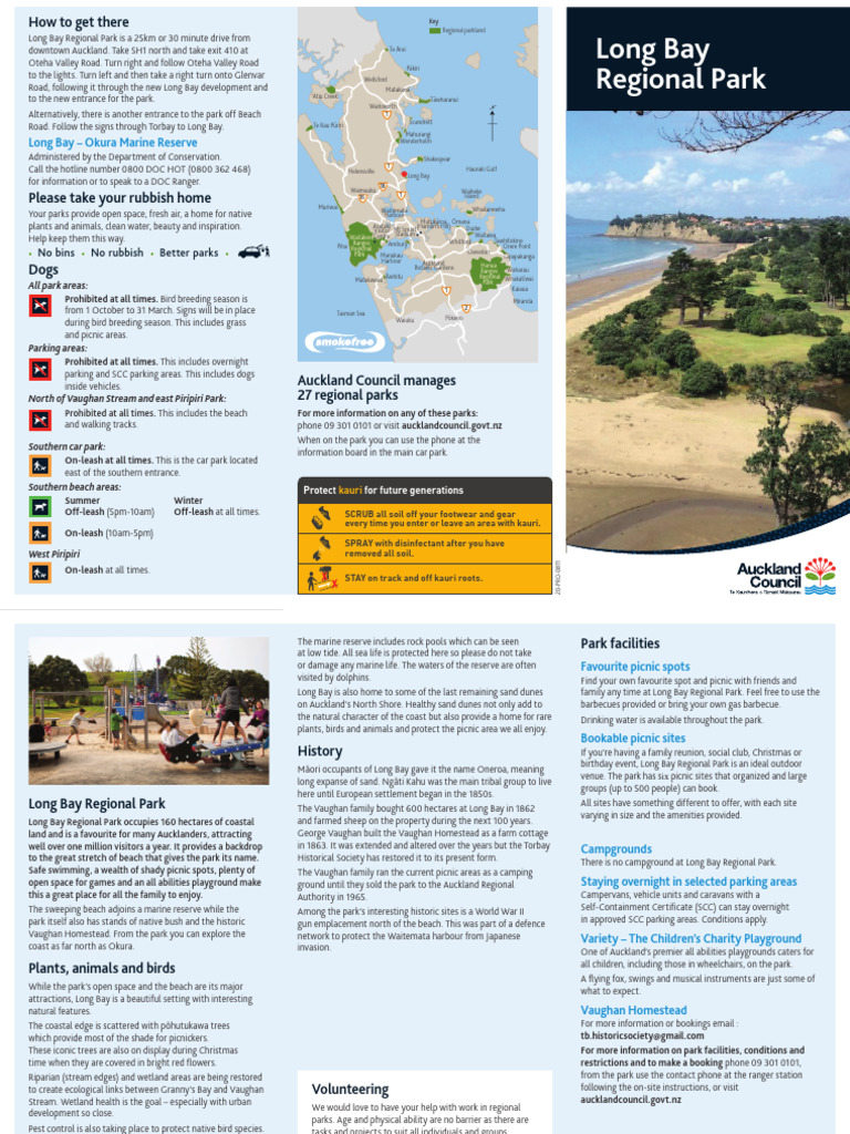 Map Long Bay Regional Park | Download Free PDF | Parks