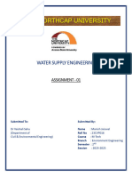 Assignment-1 (Water Supply Engineering)