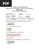 CA2-Question Bank MCQ (PEC-CSBS601D)