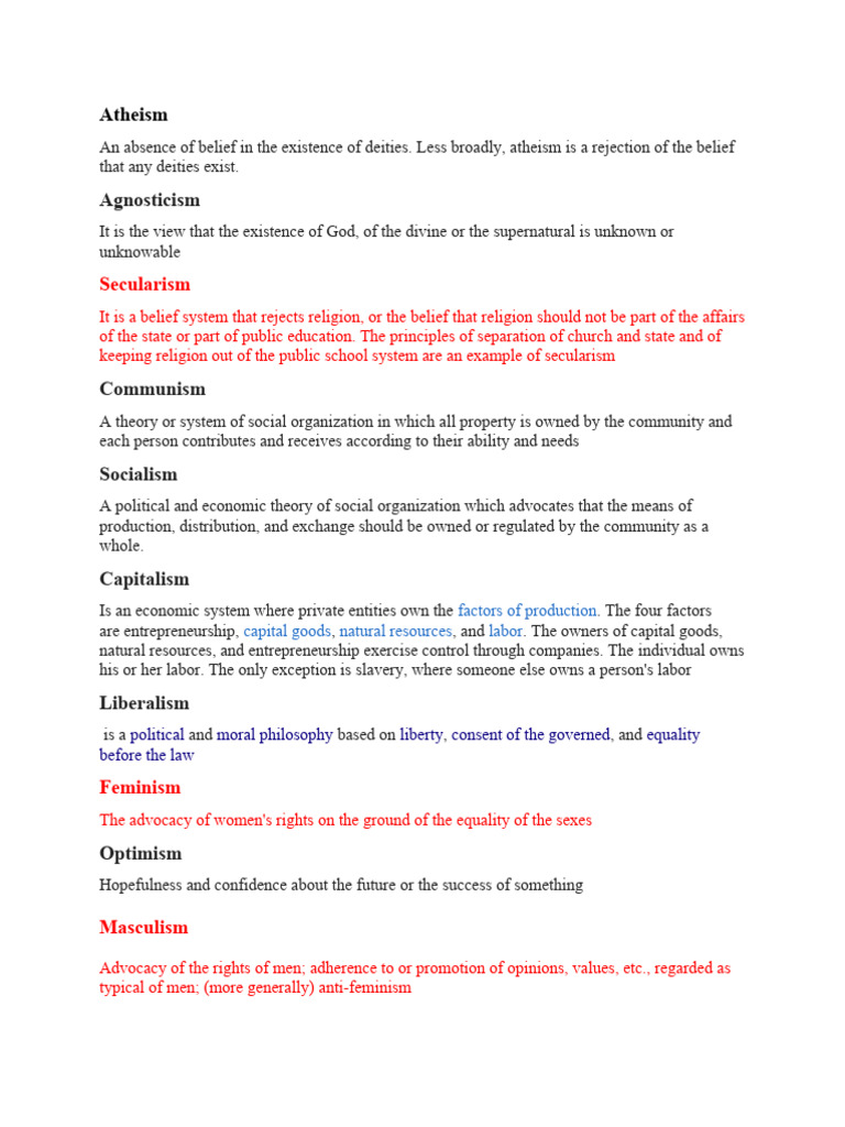 Overview of Political and Social Theories | PDF
