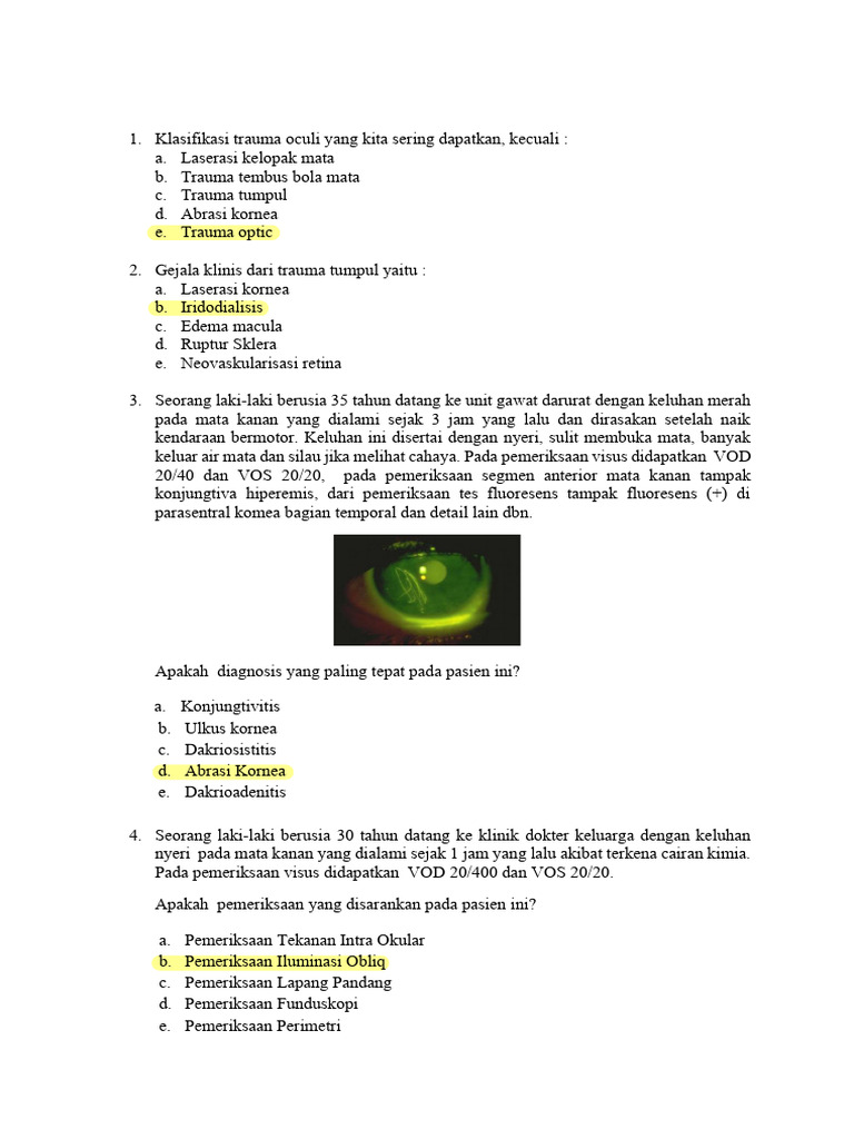 Diagnosis Mata Merah pada Pasien | PDF