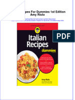 Textbook Ebook Italian Recipes For Dummies 1St Edition Amy Riolo All Chapter PDF