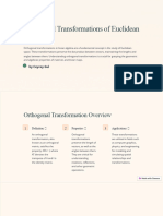 Orthogonal Transformations of Euclidean Space