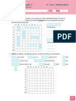 Ficha de Consolidação 1 - 3.º Ano - Matemática - Orientação Espacial 3º Ano