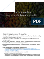 Health Properties of Foods - Biofunctionality