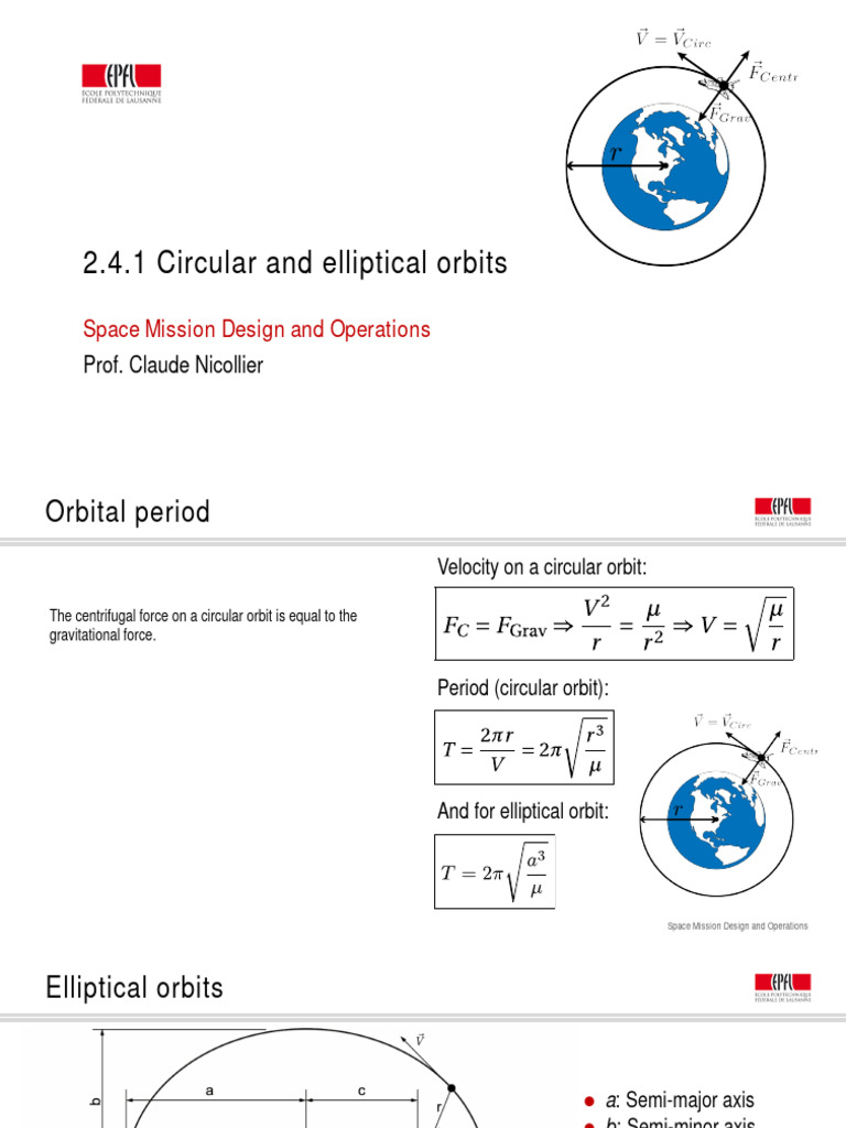 Circular vs Elliptical Orbits Explained | PDF | Orbit | Classical Mechanics