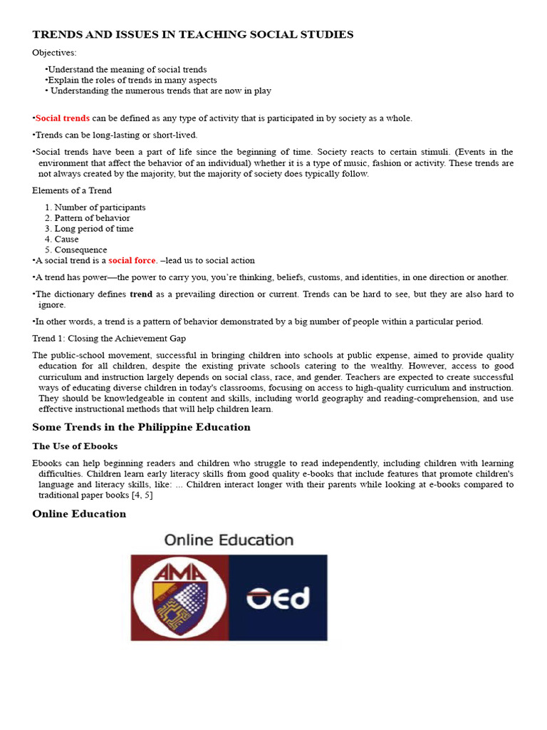 Trends in Social Studies Education | PDF | Behavior | Curriculum