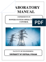 PEN4251 - Power System Operation & Control Lab Manual