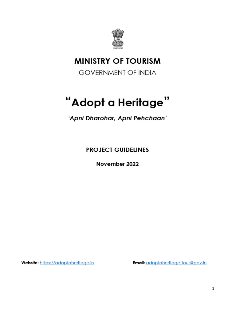 Adopt A Heritage Project Guidelines Annexures - 0 | PDF | Tourism | Expense