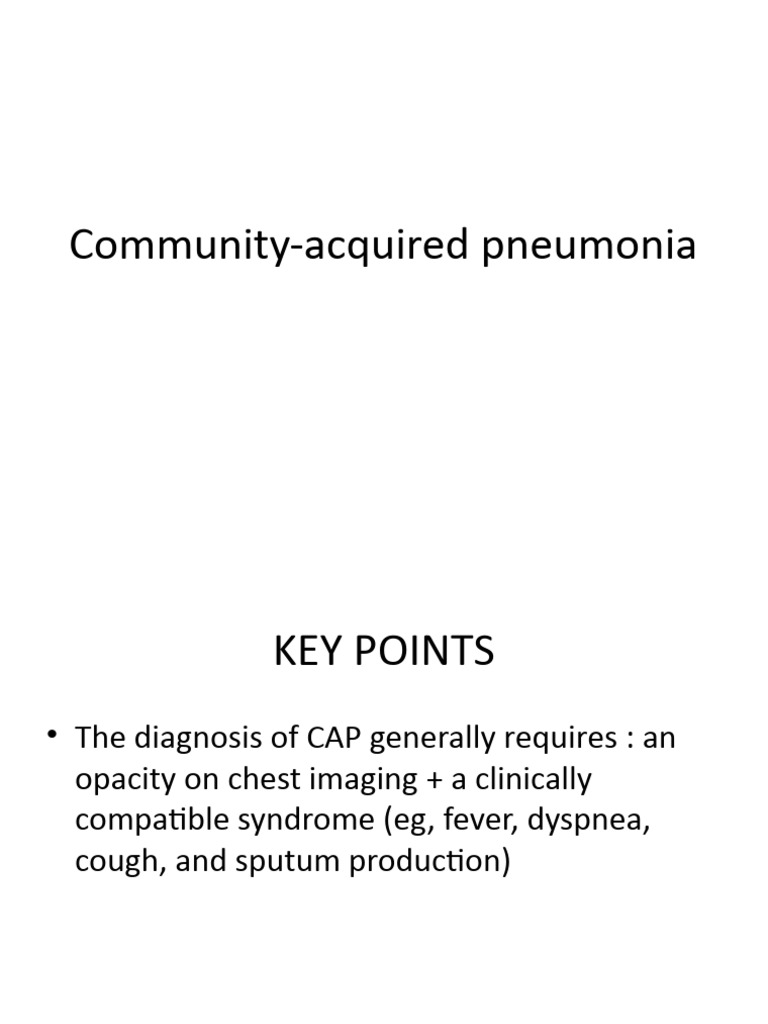 Community-Acquired Pneumonia Overview | PDF | Pneumonia | Epidemiology