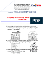 2023 - Third Grading Final Exam For Kindergarten