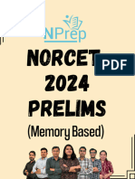 NORCET 2024 Prelims Paper-1
