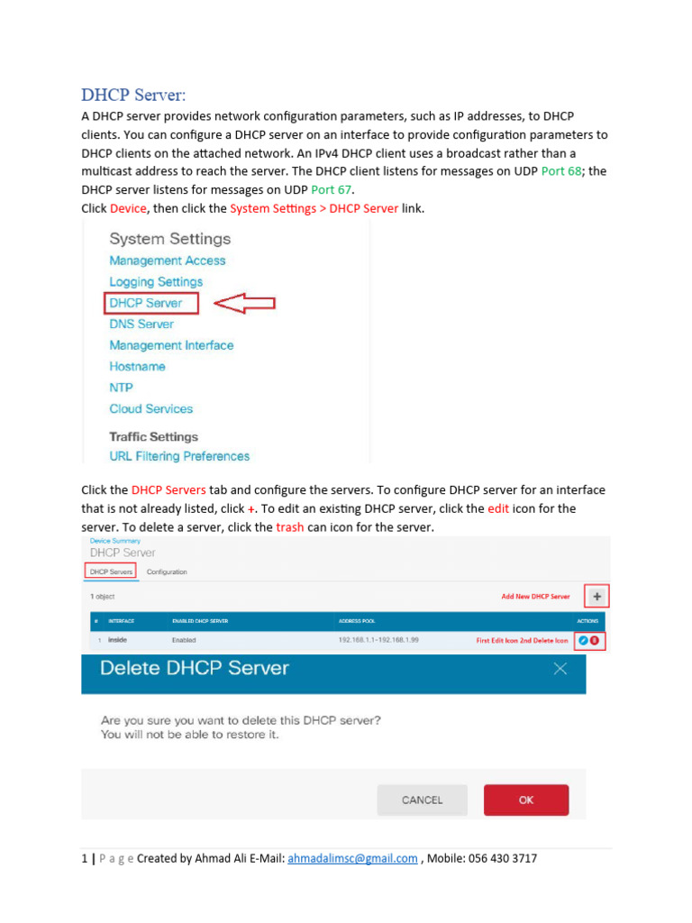DHCP Server Configuration Guide | PDF | Ip Address | Computer Science