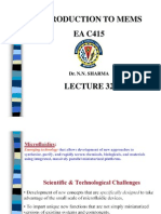 Introduction To Mems EA C415: Dr. N.N. Sharma