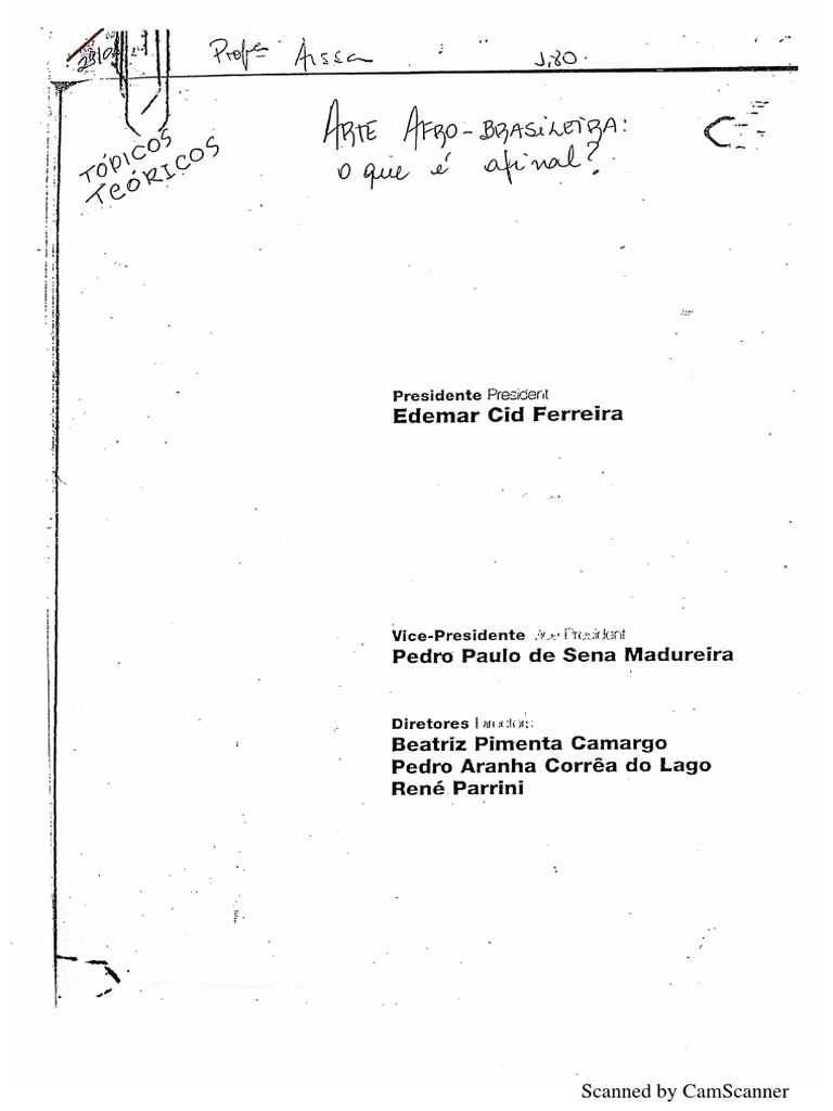 MUNANGA, Kabengele. Arte AfroBrasileira o Que É Afinal PDF