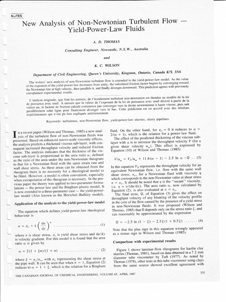 Non-Newtonian Turbulent Flow Analysis | PDF | Shear Stress | Viscosity