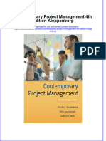 Textbook Ebook Contemporary Project Management 4Th Edition Kloppenborg All Chapter PDF