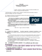 NBR-14280 (Resumo) - Cadastro de Acidentes Do Trabalho Procedimento e Classificação