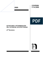 COVENIN 1114-2000 Extintores Determinacion Del Potencial de Efectividad