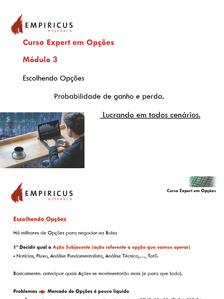 Curso Expert em Opções - Empiricus | PDF | Opção (finanças ...