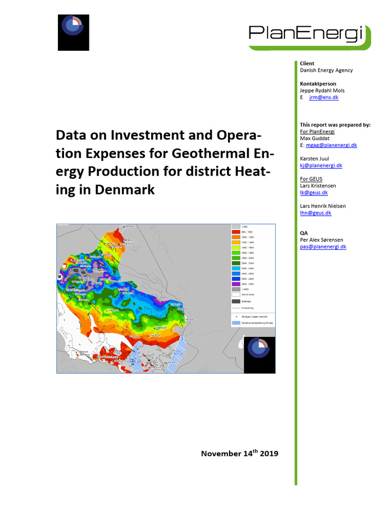 Geothermal Energy Cost Analysis in Denmark | PDF | Geothermal Energy ...