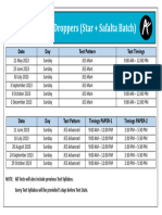 Test Schedule - 13th (Star Safalta Batch) NJ - 247