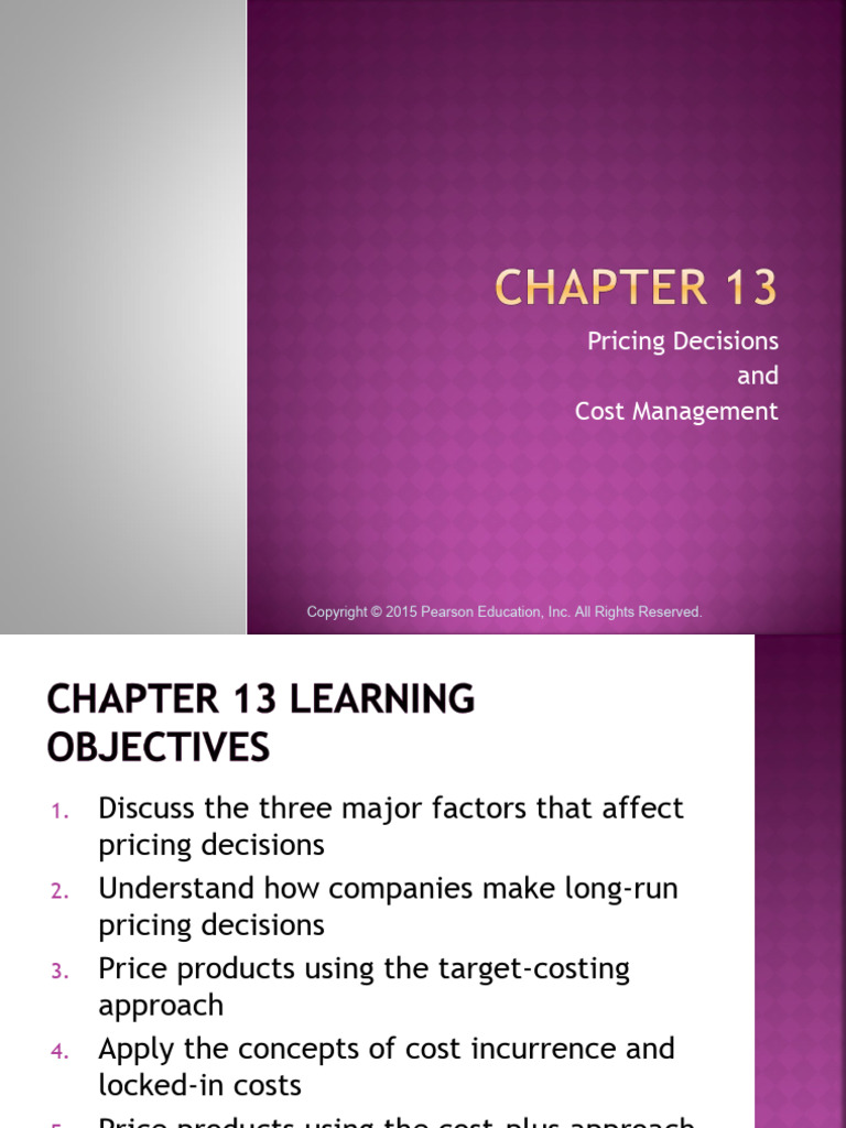W 10 Pricing Decisions | PDF | Pricing | Long Run And Short Run